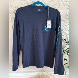 NWT Vineyard Vines - Color Blue Blazer - Long Sleeve Tee - Boys size Large (16)